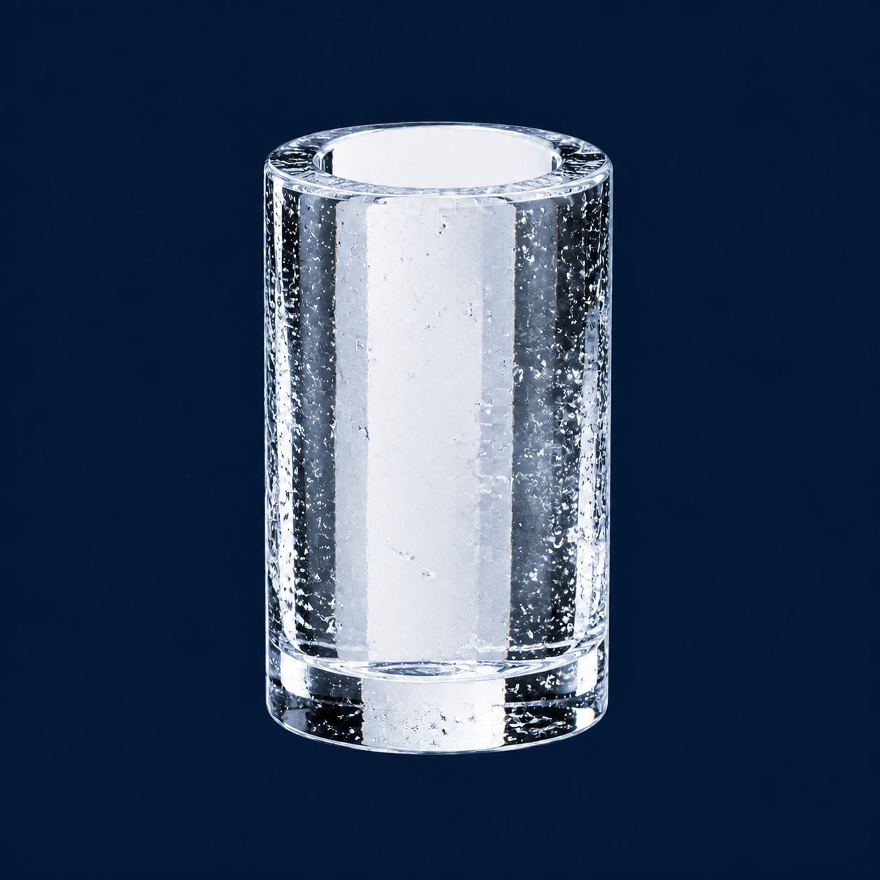 Infused cylindrical clear ice
